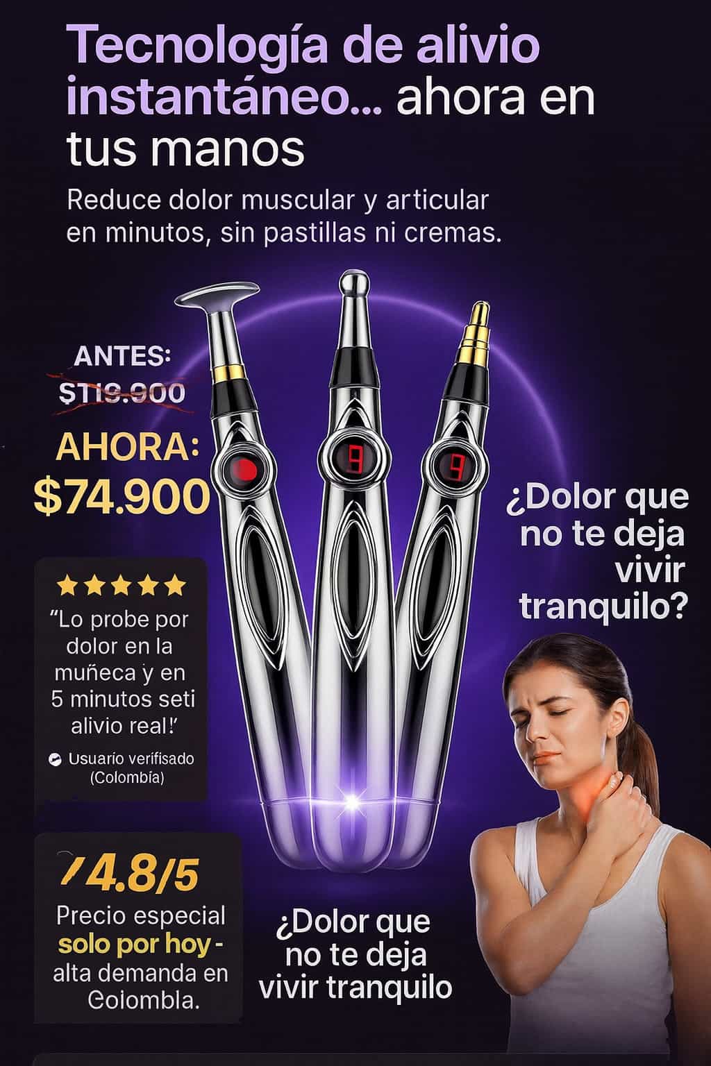 Lapiz Acupuntura Electrónico De Pila