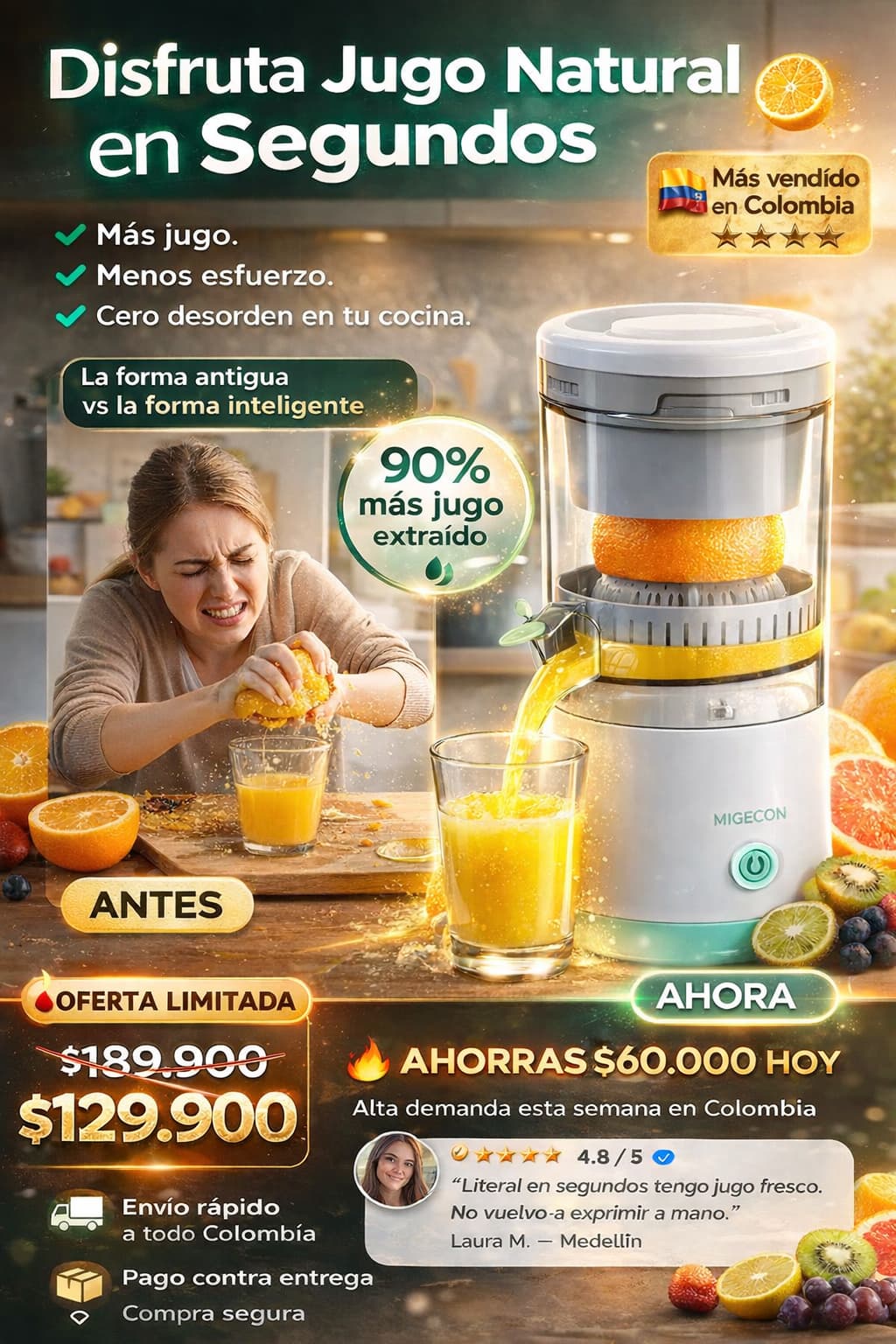 Exprimidor Multifuncional Importado