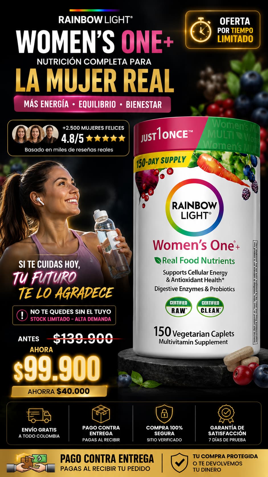 RAINBOW LIGHT WOMENS ONE + MULTIVITAMIN