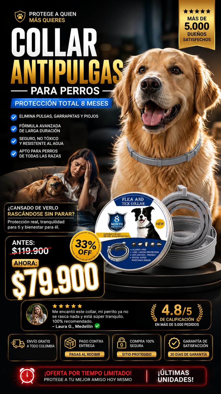 Collar Antipulgas Para Perros