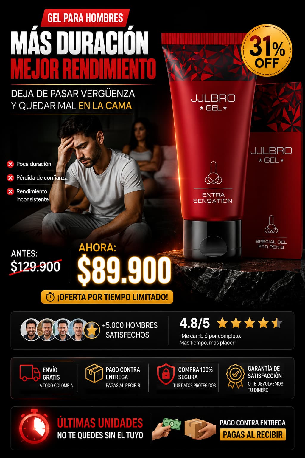Gel crema agrandar miembro masculino