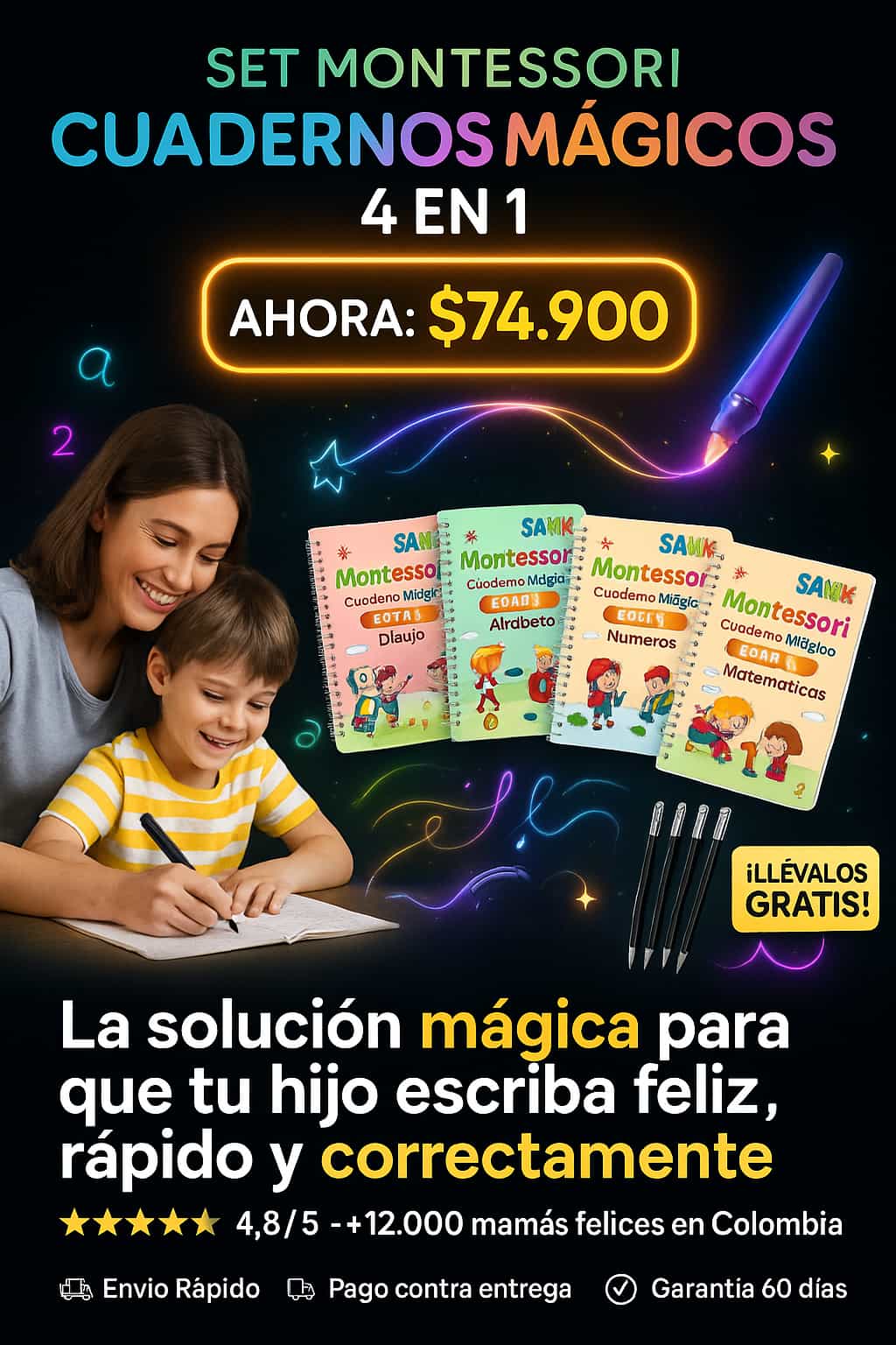 Libros De Caligrafía Montessori X 4 Para