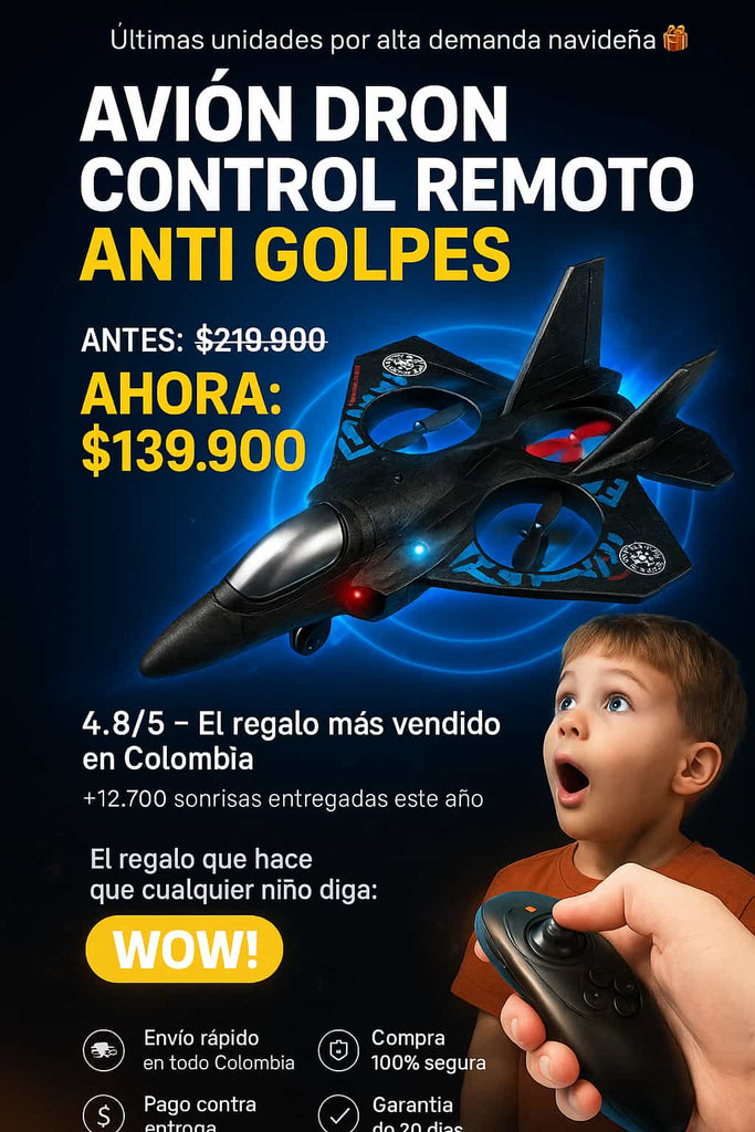 Avión Dron Control Remoto Anti Golpes