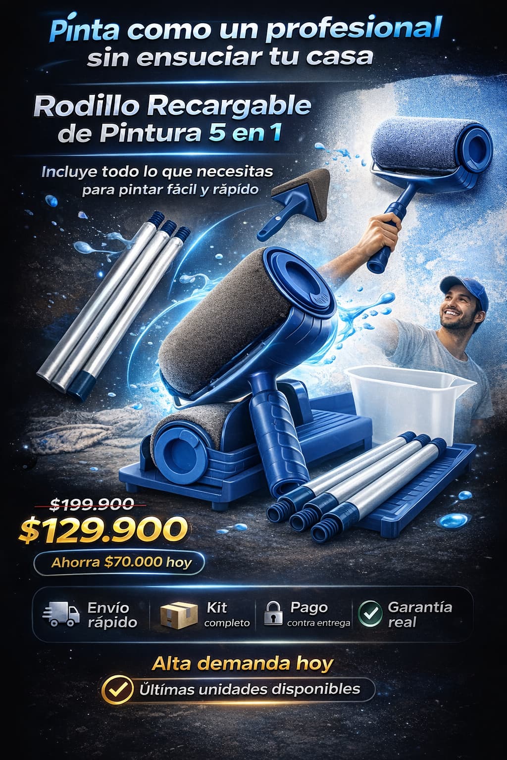 RODILLO RECARGABLE