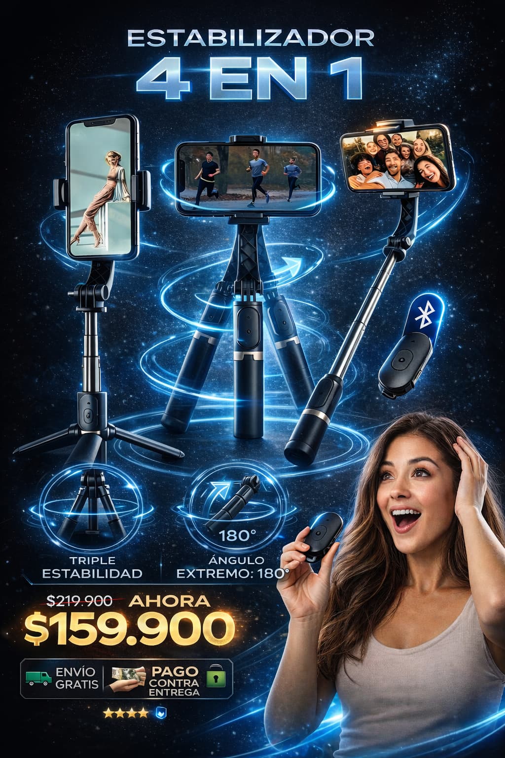 Gimbal Estabilizador de Imagen Q08