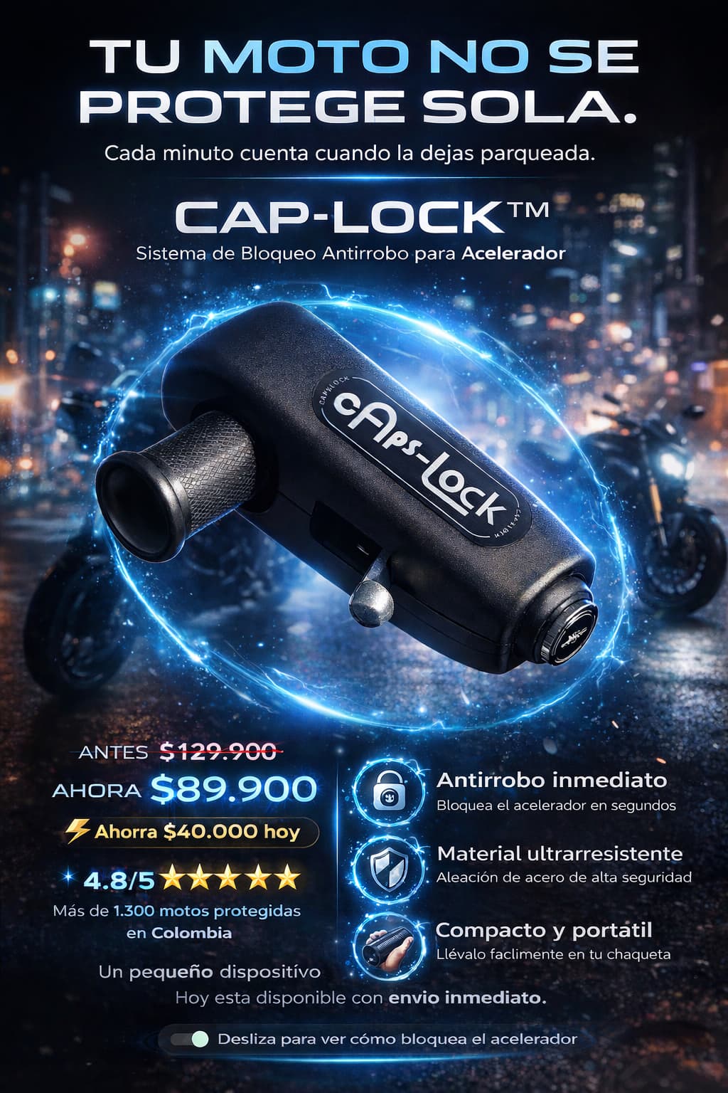 Candado Moto Manillar