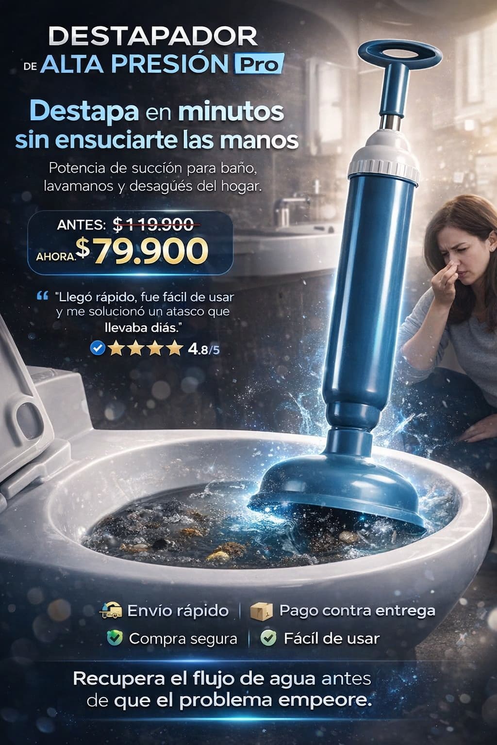 Destapa Tubería Profesional de alta presion