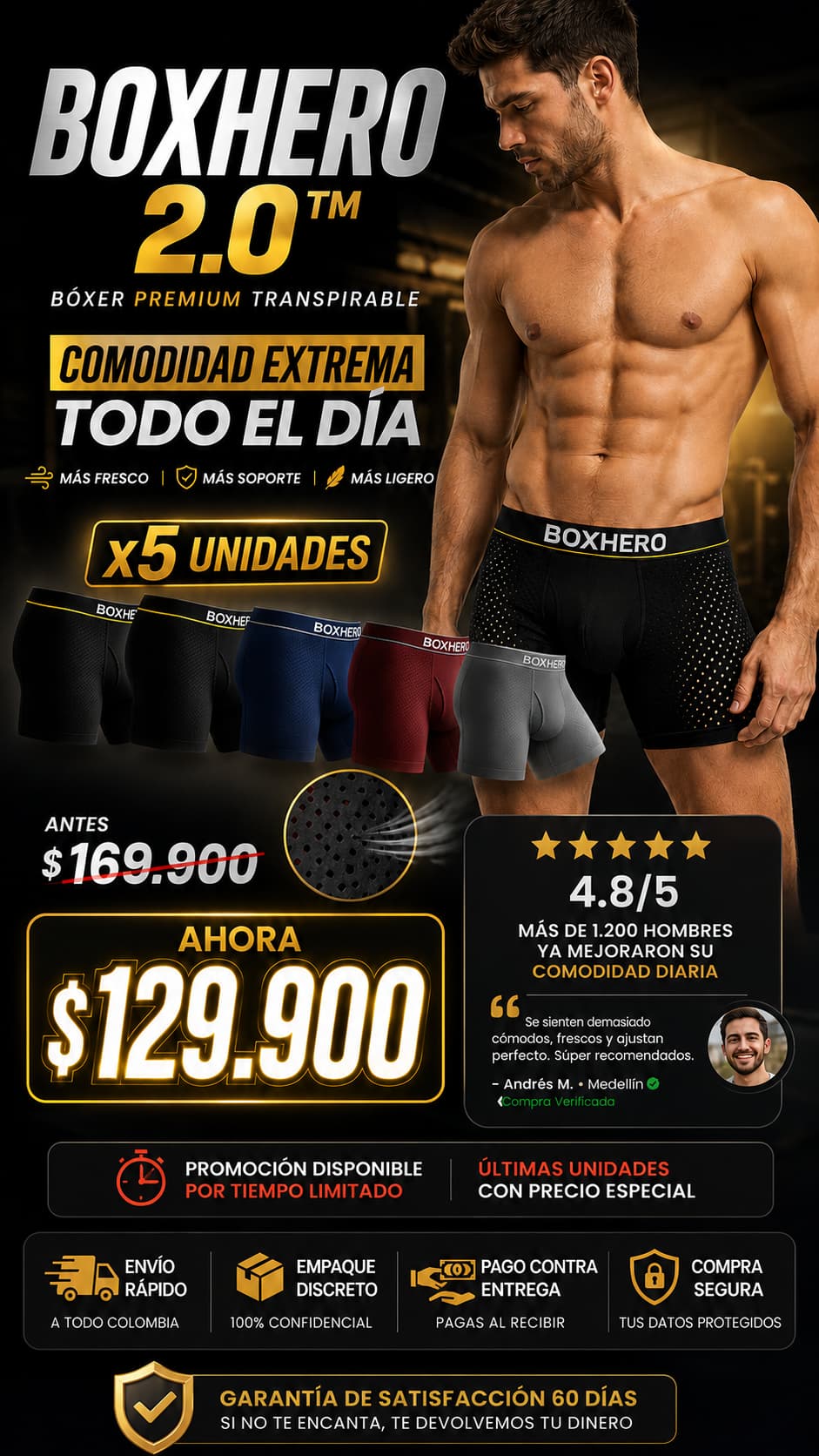 BOXER FIBRA DE BAMBU X5