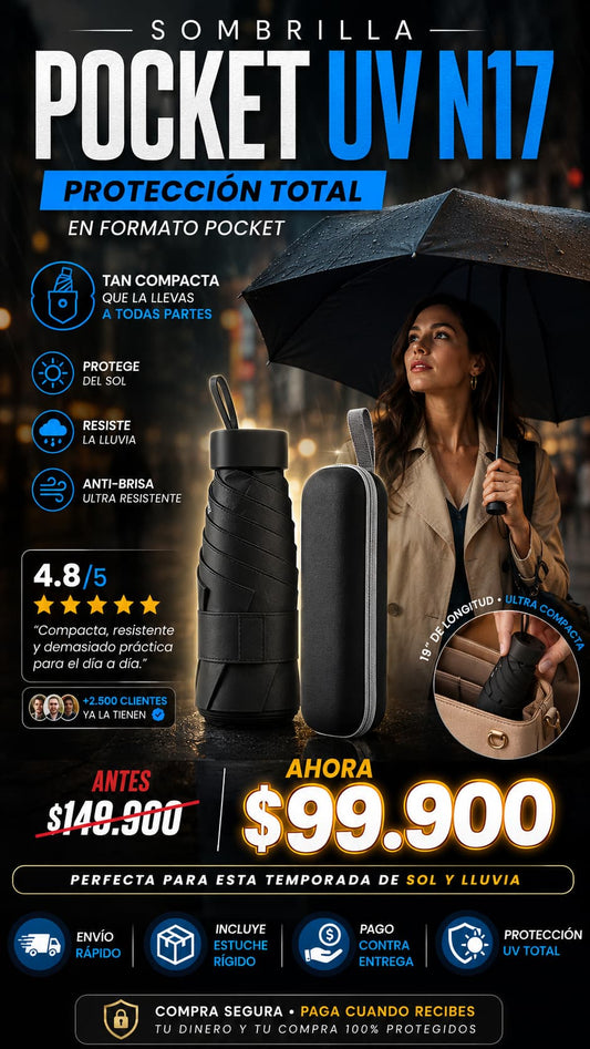 Sombrilla Mini Pocket con Estuche Bolso