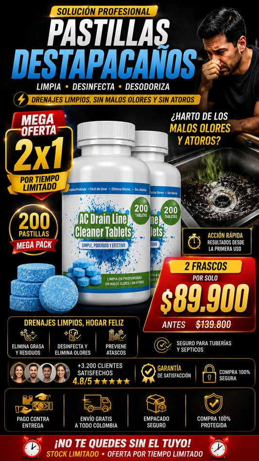 Pastillas Limpiadora de Drenaje