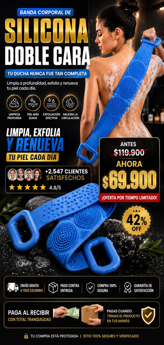 Banda corporal de silicona para baño