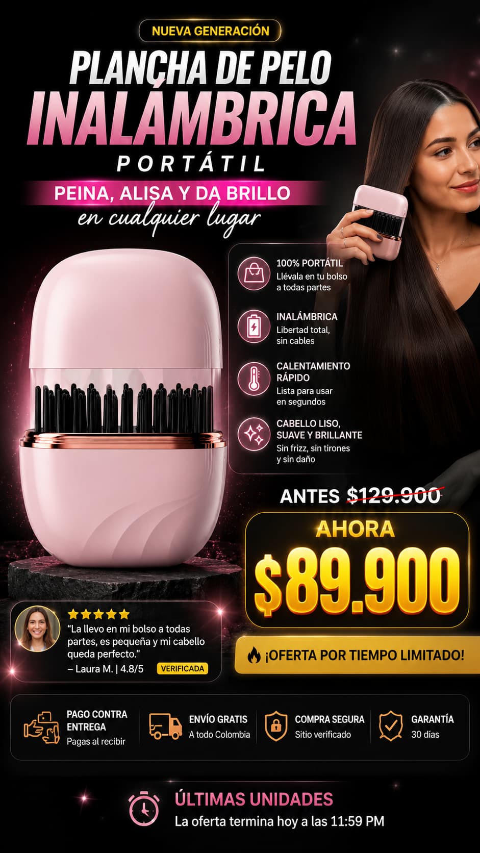 ALISADOR DE PELO PORTATIL