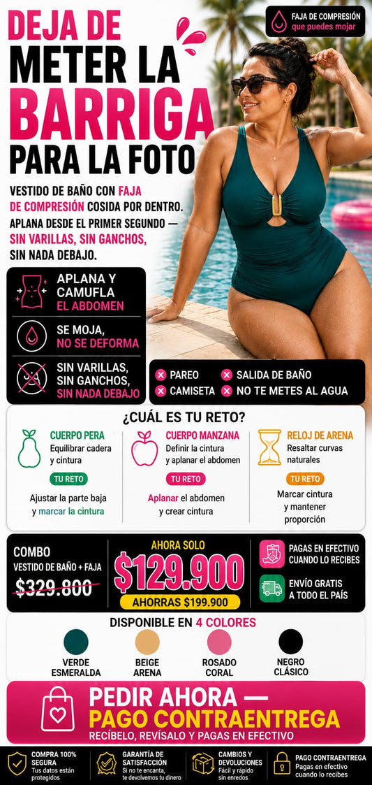 Traje de baño moldeador con aberturas y fruncido en forma de U