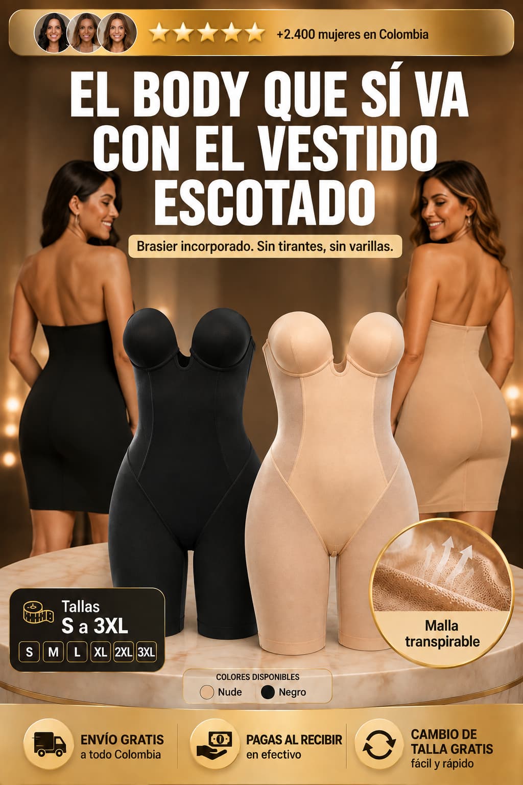 Body de escote pronunciado