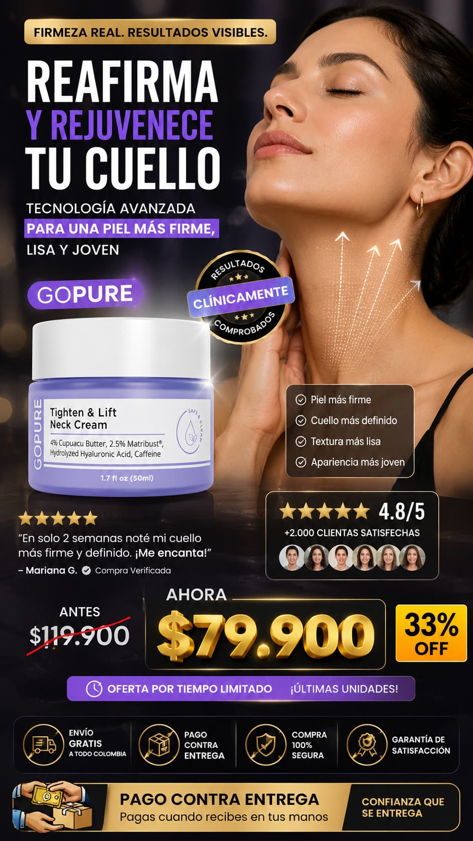 Crema Reafirmante Lifting para el Cuello