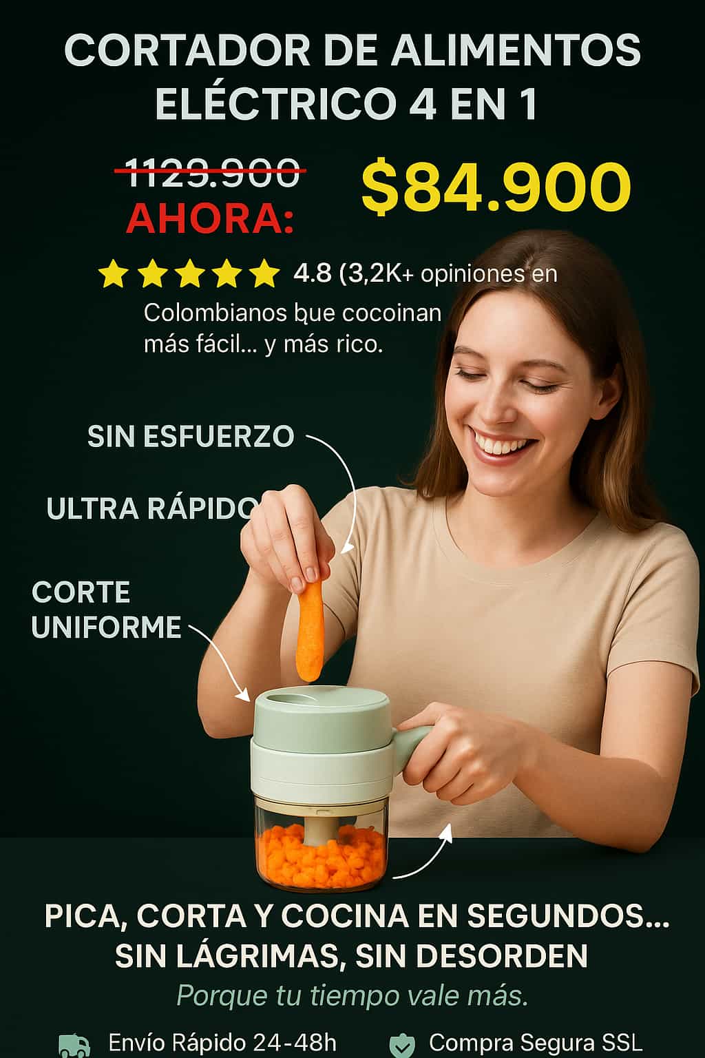 Picador De Verduras 4 en 1