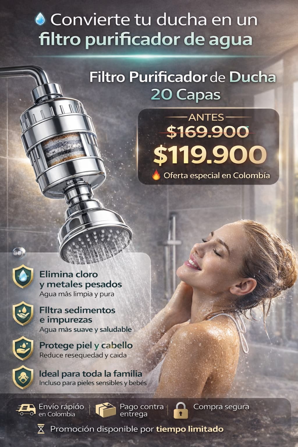 Filtro de ducha universal