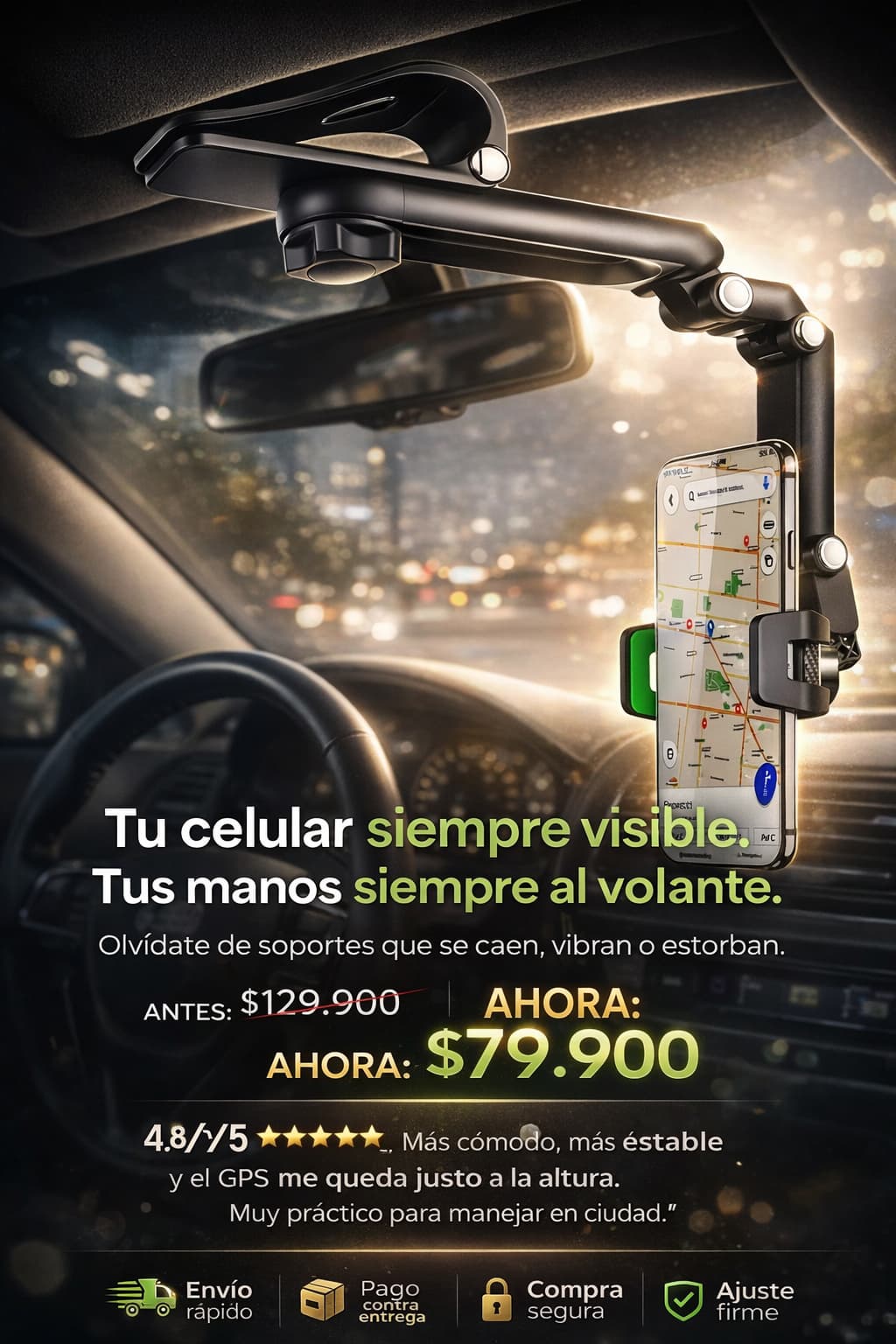 Soporte Holder Celular Para Espejo