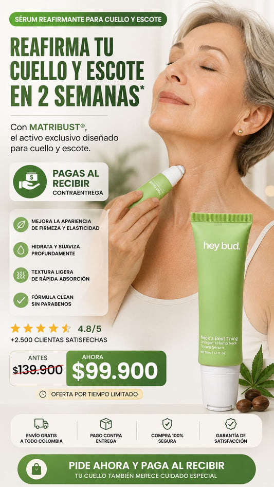 Sérum reafirmante para el cuello con colágeno y cáñamo